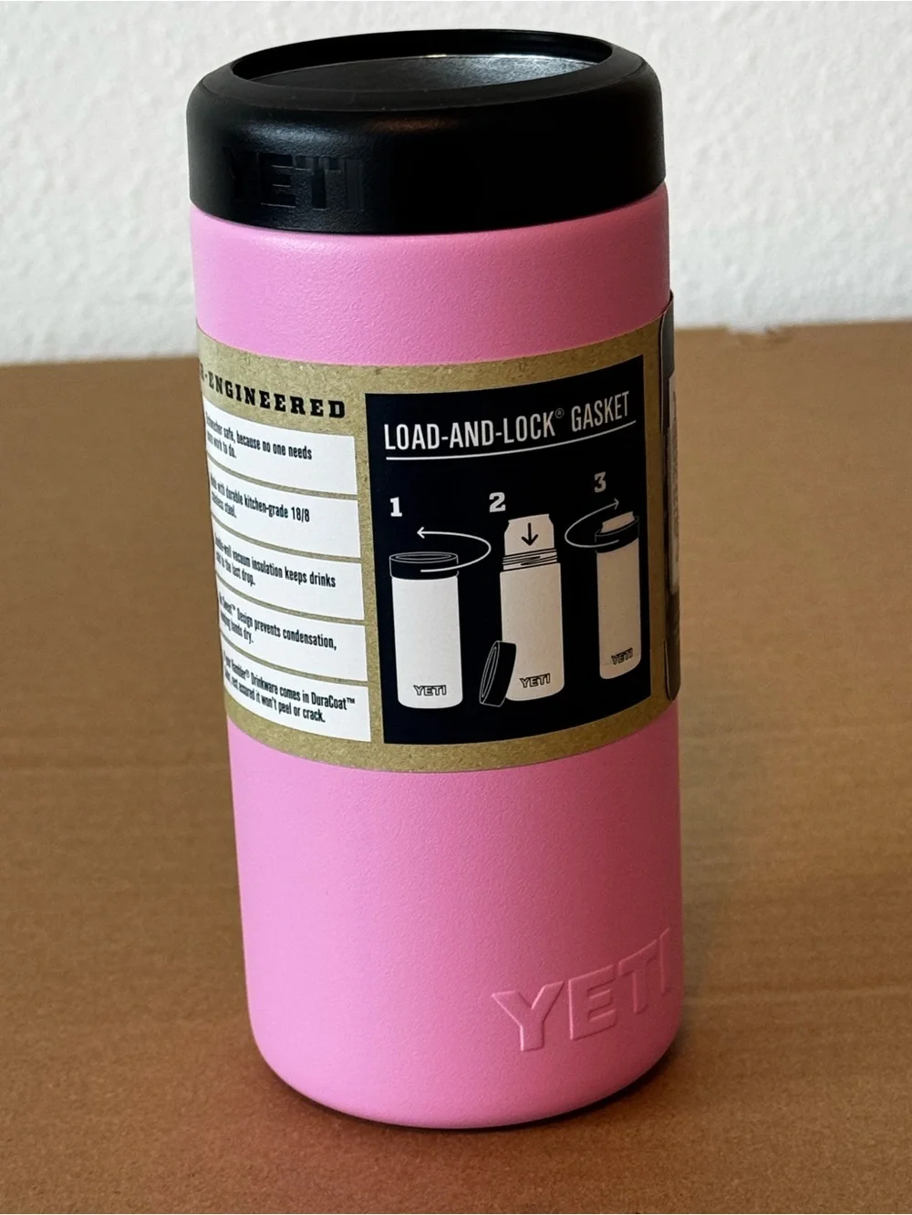YETI Rambler 12oz Colster Slim Can Insulator Power Pink | New